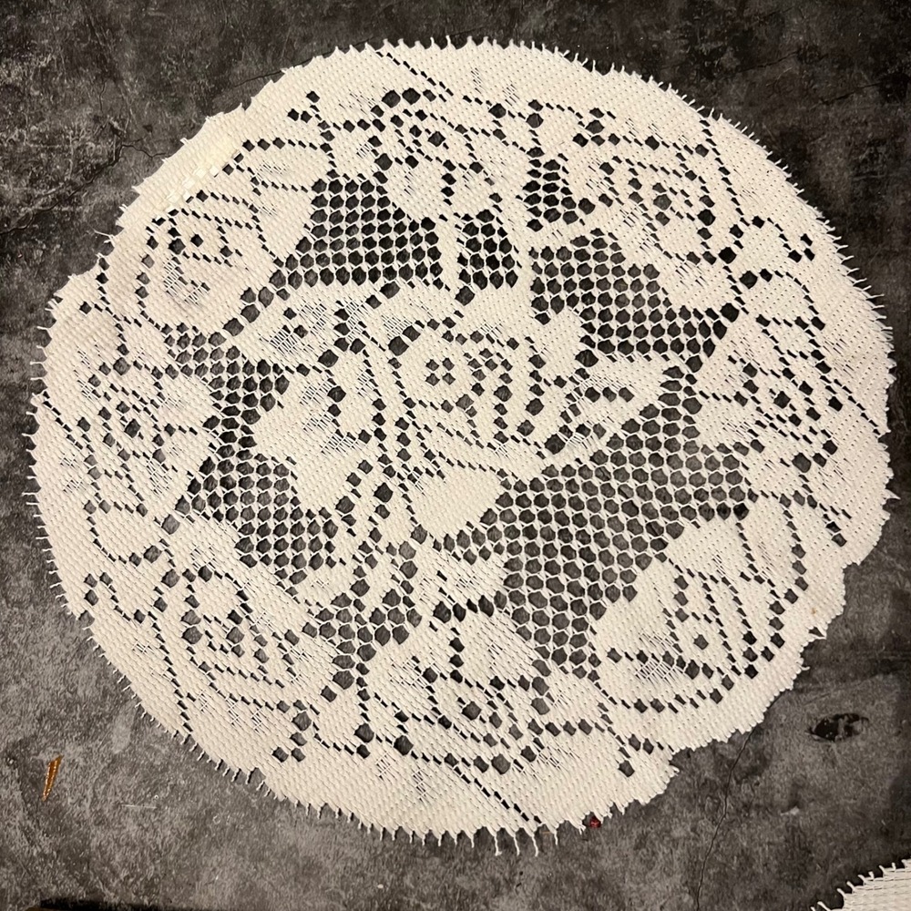 Vintage White Floral Lace Doily | Cottage Grandma